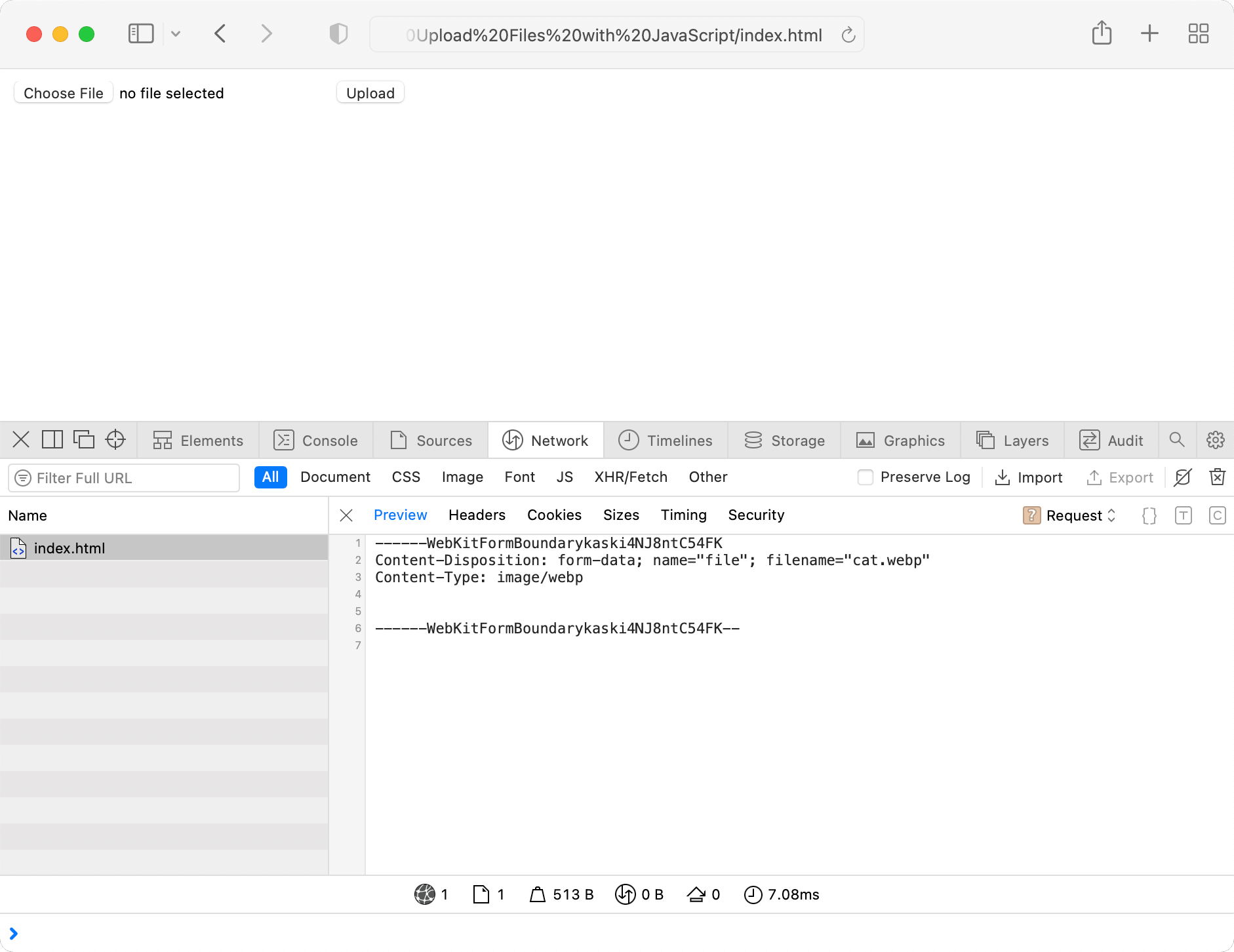 HTTP request on HTML form submit