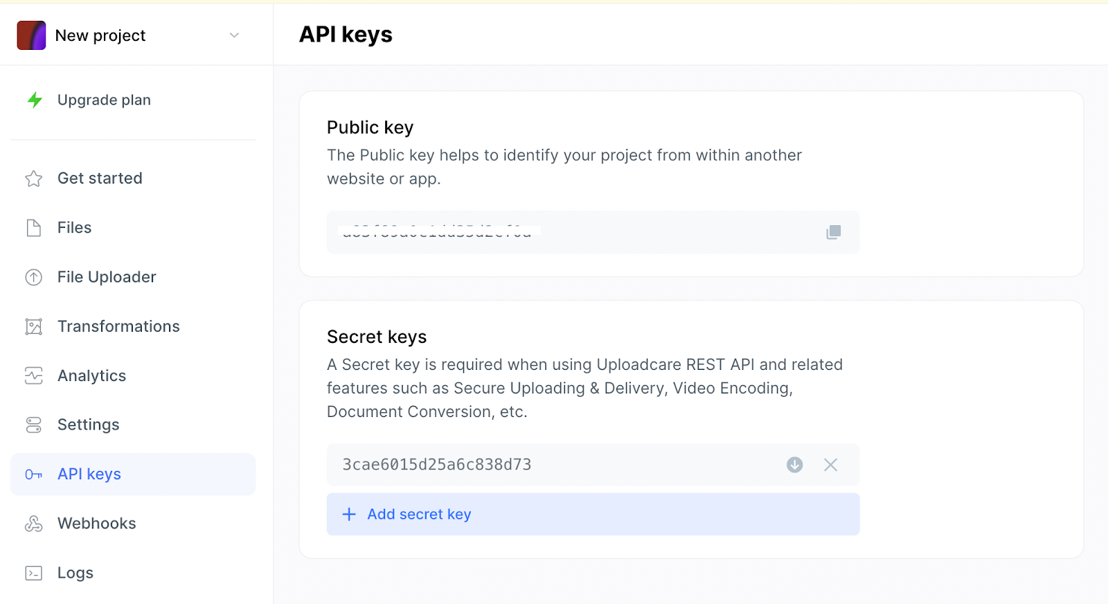 Getting your public key