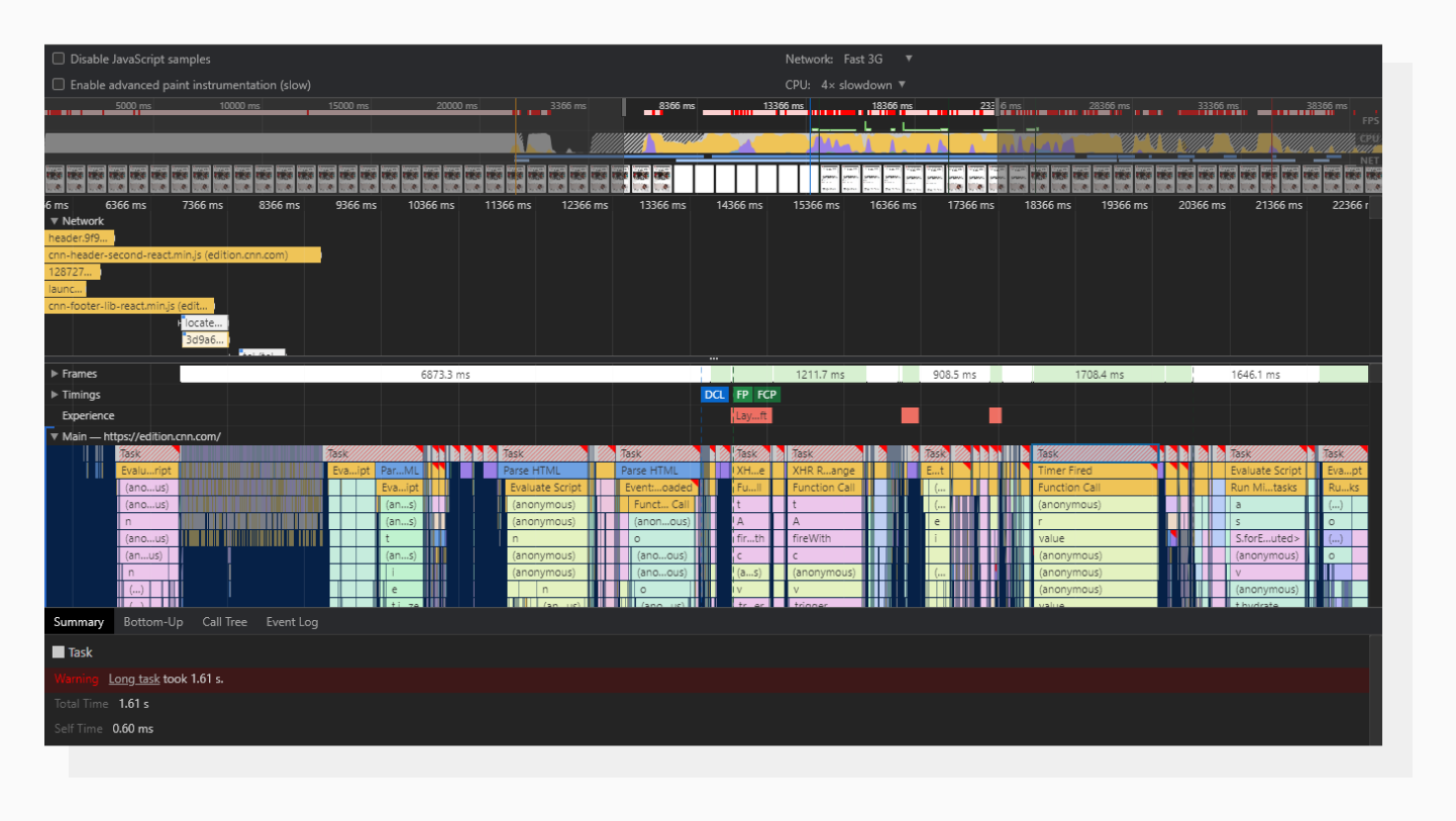 Chrome DevTools “Profiler” Tab