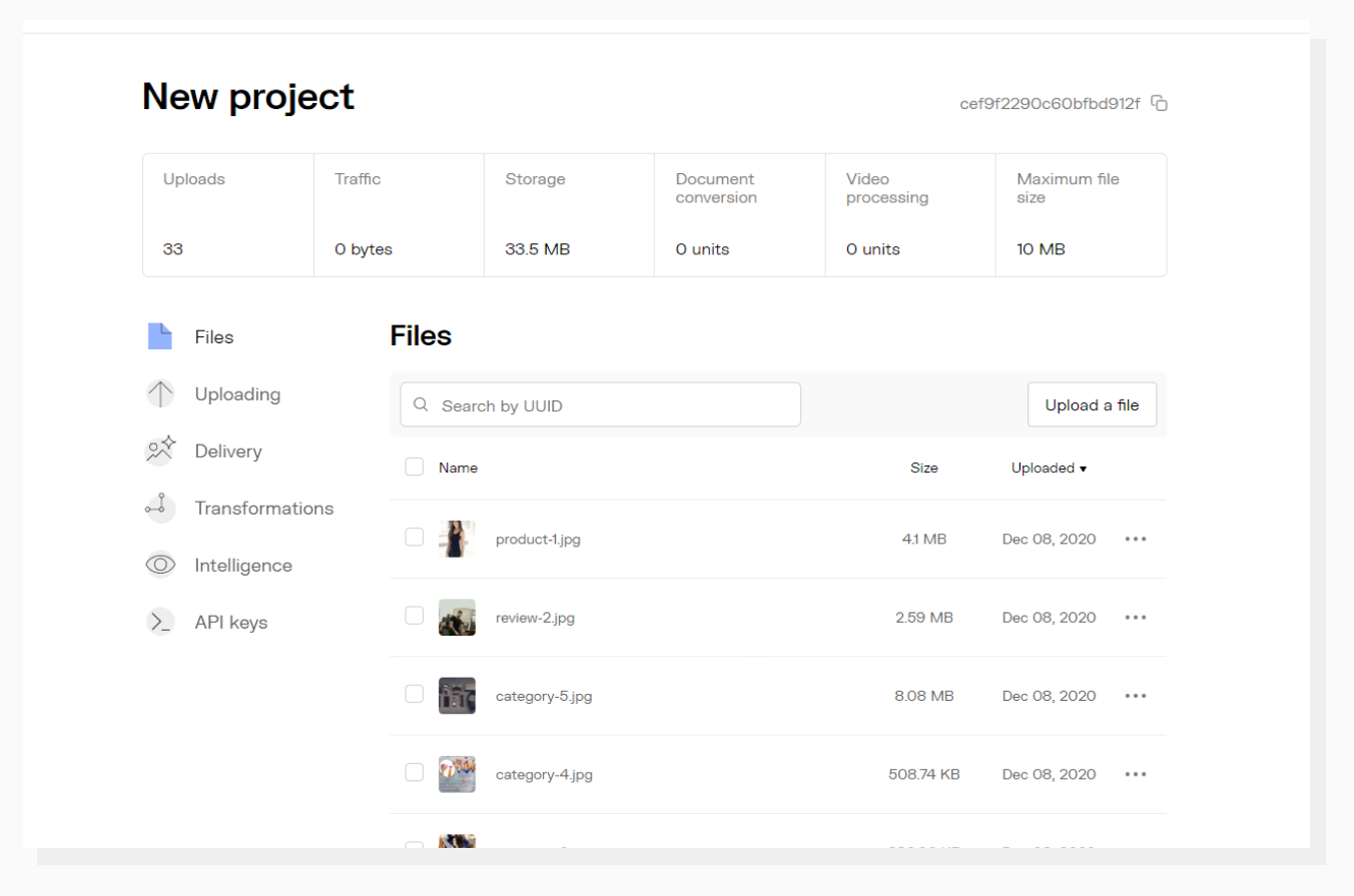 Uploadcare File Manager